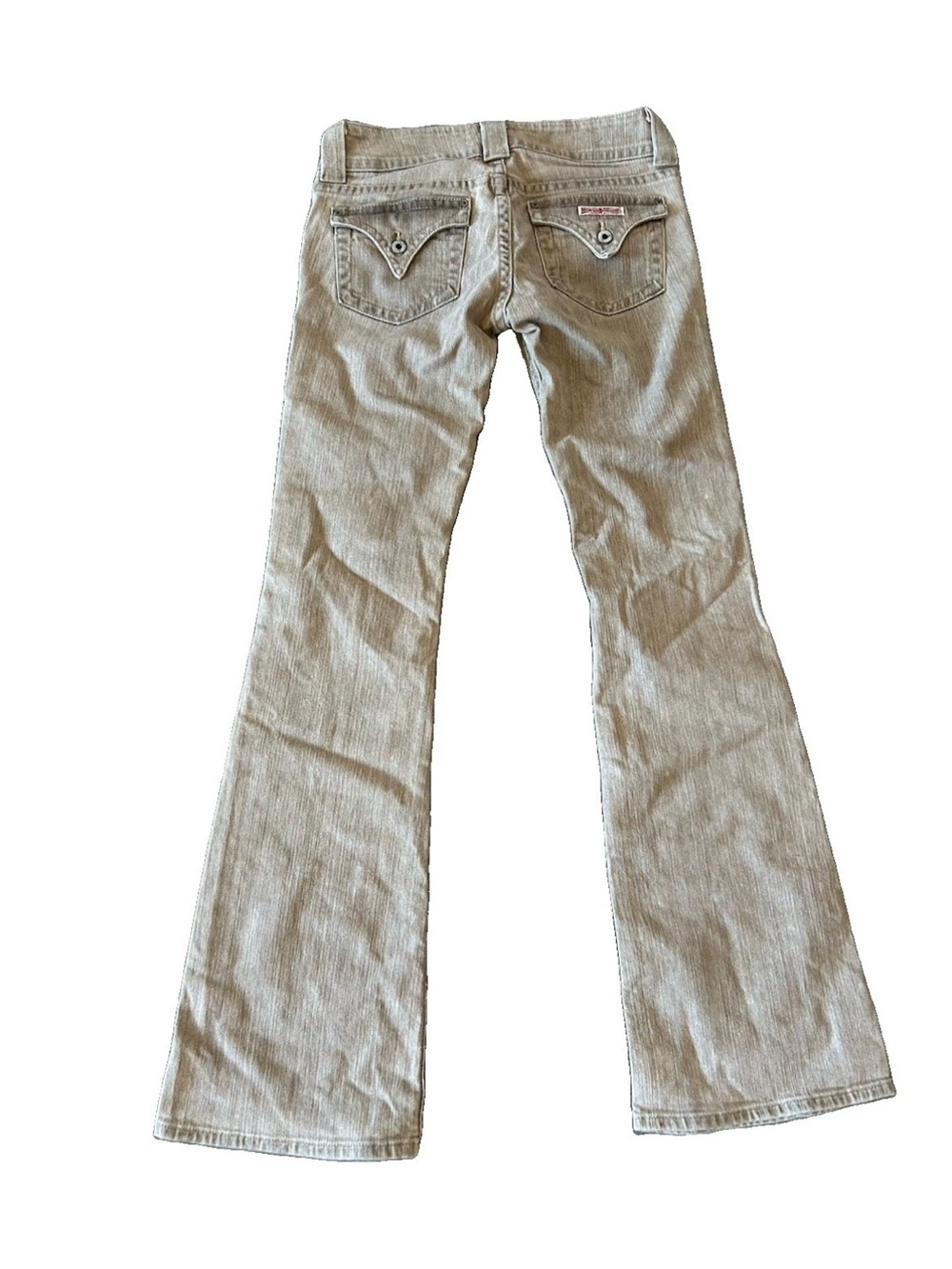 Vintage Y2K Hudson Jeans 26 Low Rise Bootcut Flare Brown USA Flap Pocket